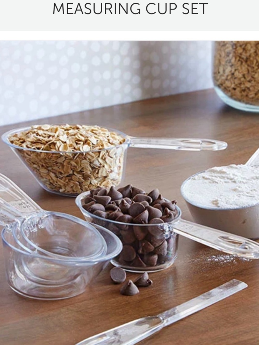 Pampered Chef Clear Plastic Measuring Cup Set - Transparent